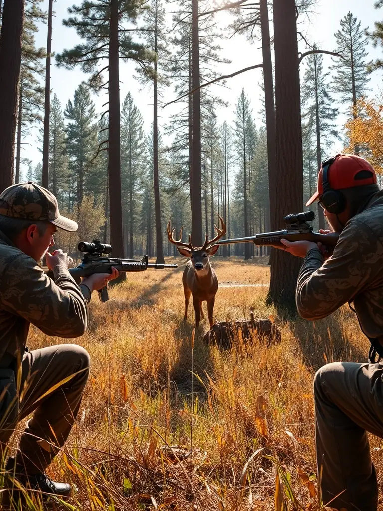 A photograph depicting ACCA members participating in a controlled hunt, emphasizing responsible hunting practices and wildlife population management.